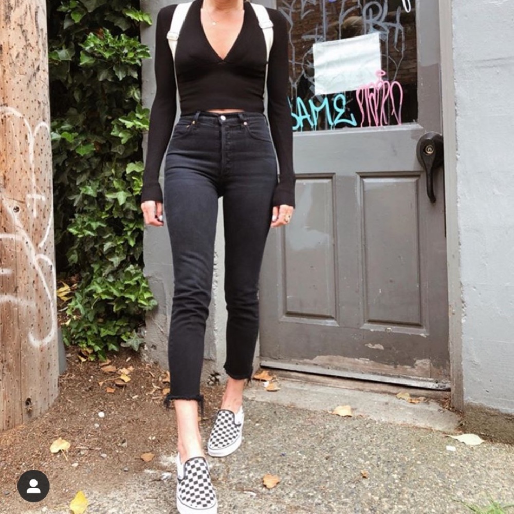 Agolde Riley black denim
